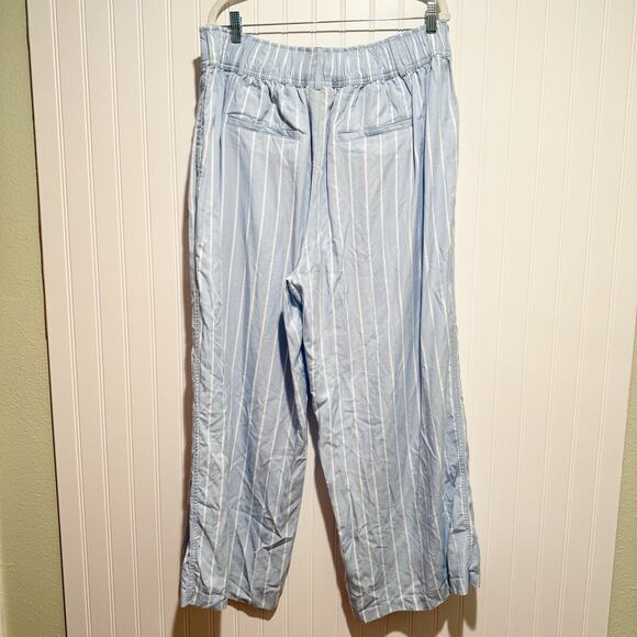 Lane Bryant Blue Striped Pull On Straight Leg Pants Size 18 Petite - Picture 6 of 7